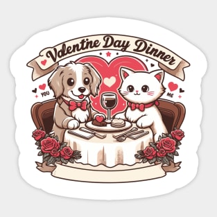 valentine day dinner Sticker